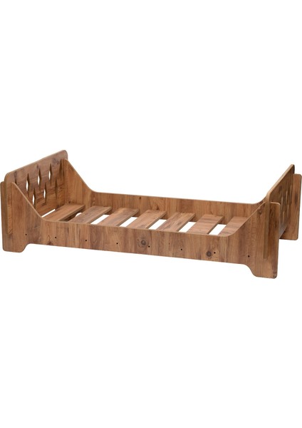 Ceviz Montessori Karyola 70X140, Ceviz Mdf, Ahşap Detaylı Güvenli Çocuk Yatağı fiyatları