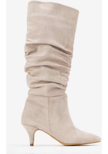 Kadın Körüklü Çizme Bej Süet fiyatları