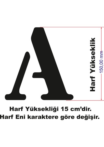 Stencil Harf Boyama Şablonu X063 modelleri