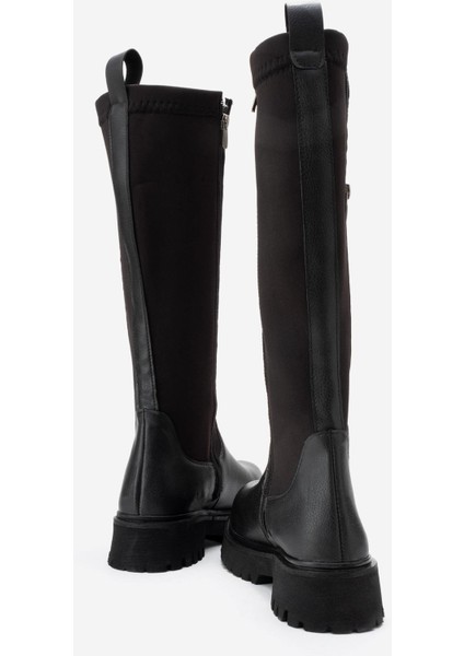 Kadın Çift Fermuarlı Streçli Çizme Siyah Cilt fırsatları