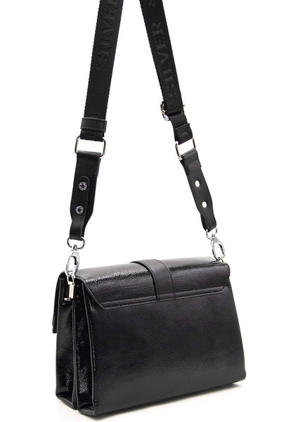 Kadın Çapraz Çanta 1009-48598 Sılver Polo Çapraz Bayan Çantası M158 Siyah-Nova Siyah fırsatları