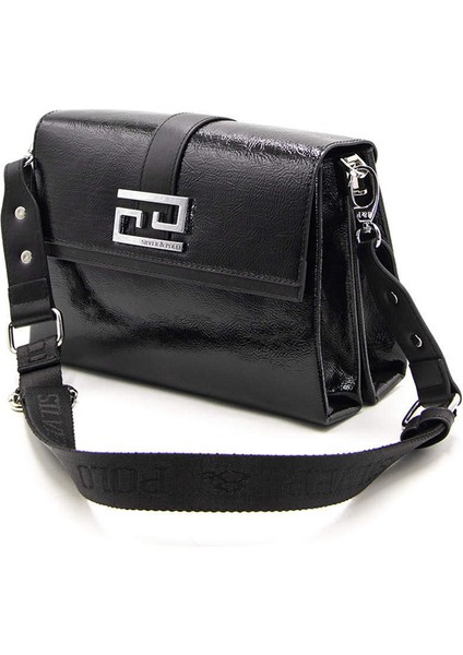 Kadın Çapraz Çanta 1009-48598 Sılver Polo Çapraz Bayan Çantası M158 Siyah-Nova Siyah indirimleri