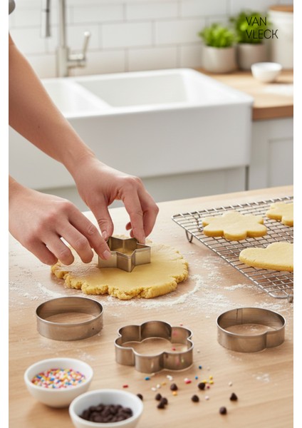 12 Parça Kurabiye Kalıbı Seti – Yıldız, Kalp, Papatya ve Yuvarlak Kalıp Şekiller fırsatları