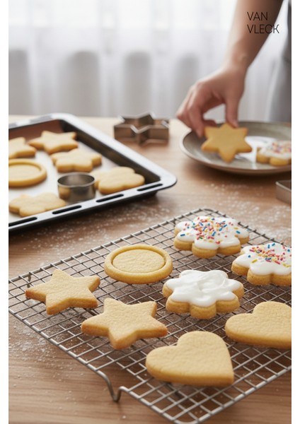 12 Parça Kurabiye Kalıbı Seti – Yıldız, Kalp, Papatya ve Yuvarlak Kalıp Şekiller indirimleri