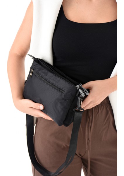 6011, Çapraz ve Omuz Ayarlanabilir Askılı, Paraşüt Kumaş, Siyah Renkli Çanta fırsatları