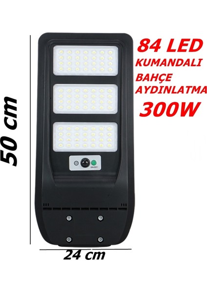 Güneş Enerjili 300W Dış Mekan Bahçe Aydınlat Beyaz LED -Uzaktan Kumandalı Hareket Sensörlü -Hs 3865 fırsatları