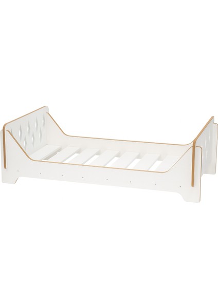 Montessori Çocuk Karyolası 70X140, Beyaz Mdf, Alçak Tasarım Güvenli Yatak fiyatları