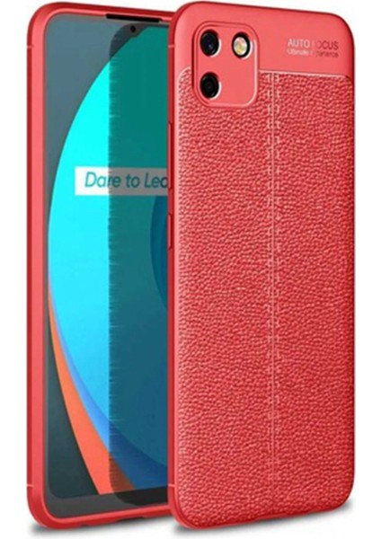 Realme C11 Kılıf Auto Focus Kapak - Kırmızı