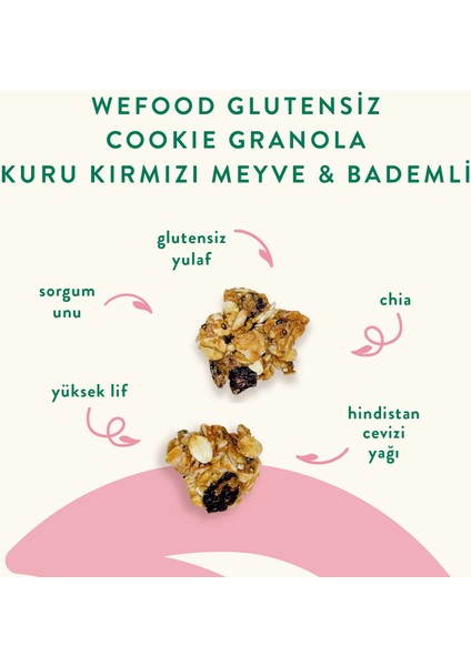 Glutensiz Granola Bites Kırmızı Meyve & Bademli 60 gr 3'lü indirimleri