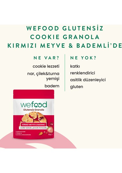 Glutensiz Granola Bites Kırmızı Meyve & Bademli 60 gr 5'li modelleri