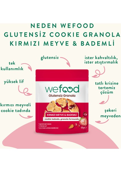 Glutensiz Granola Bites Kırmızı Meyve & Bademli 60 gr 5'li indirimleri