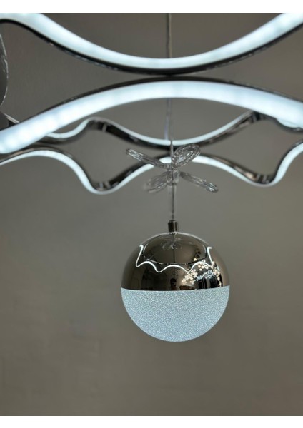 Modern Lüks Salon Model Ledlı 3 Renk Krom Sarkıt Avıze fiyatları