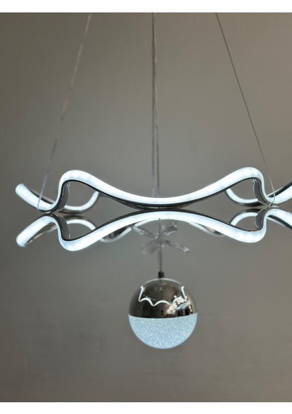 Modern Lüks Salon Model Ledlı 3 Renk Krom Sarkıt Avıze fırsatları