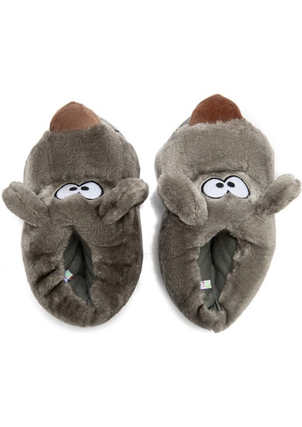 Fibert Erkek Hayvanlı Panduf Gri 41/46