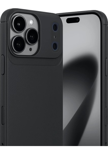 Apple iPhone 17 Pro Auto Focus Karbon Kapak - Siyah
