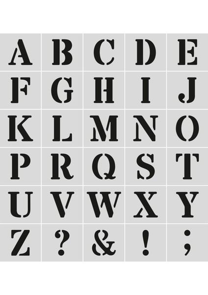 Stencil Harf Boyama Şablonu X059 fiyatları