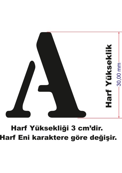 Stencil Harf Boyama Şablonu X059 modelleri