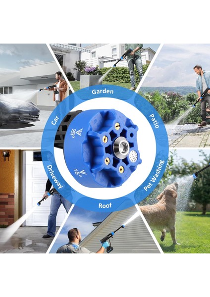 Kablosuz Yuksek Basinc Temizlik Makinesi 725 Psı 48V Akulu Fircasiz Motor 10M Hortum 6in1 Meme