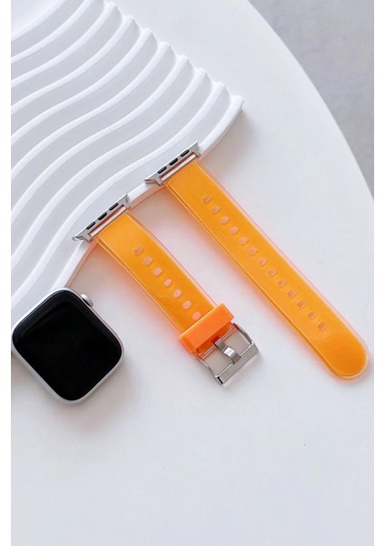 Watch 45MM Jelly Silikon Kordon - Turuncu fiyatları