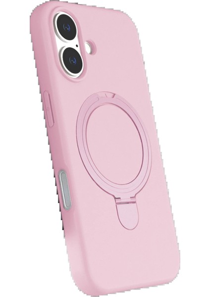 Apple iPhone 16 Plus Regal Magsafe Standlı Kapak - Açık Pembe modelleri
