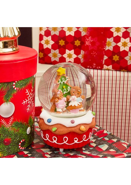 New Year Yılbaşı Cupcake Müzikli Yılbaşı Kar Küresi