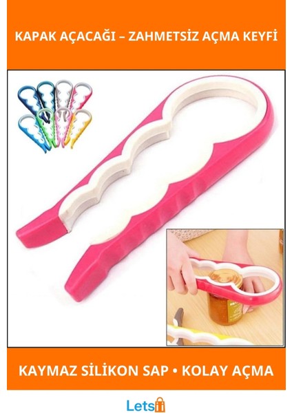Ergonomik Silikon Tutma Saplı Konserve Kapak Açacağı