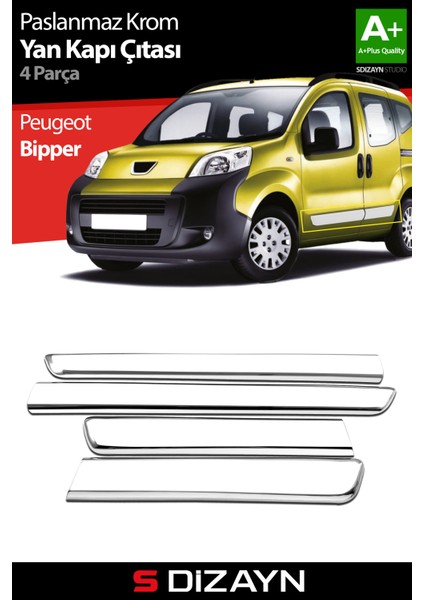 Peugeot Bipper Krom Yan Kapı Çıtası 4 Prç 2007-2017 indirimleri