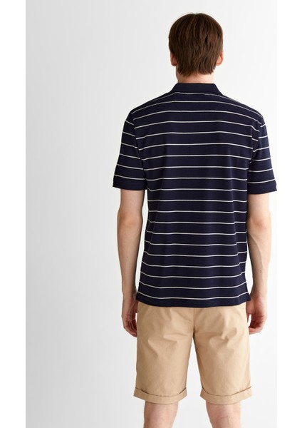 Erkek Lacivert Regular Fit Çizgili Polo 2014026.433 fiyatları