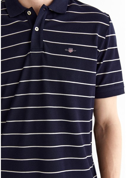 Erkek Lacivert Regular Fit Çizgili Polo 2014026.433 indirimleri