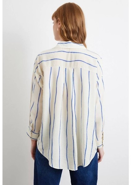 Modal Kumaş Çizgili Gömlek modelleri