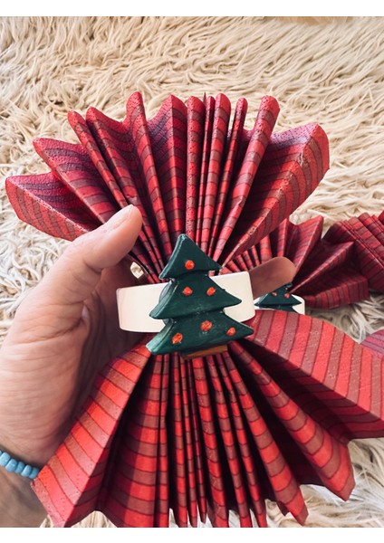 3lü Yılbaşı Yeniyıl Peçete Halkası Peçetelik