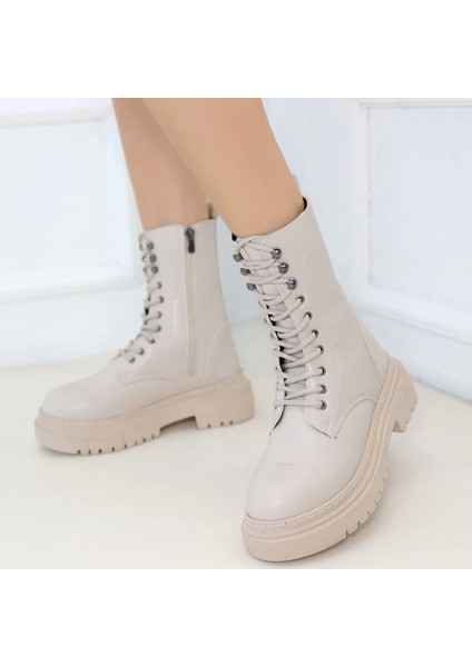 Caxa Bej Cilt Bağcıklı Bot fırsatları