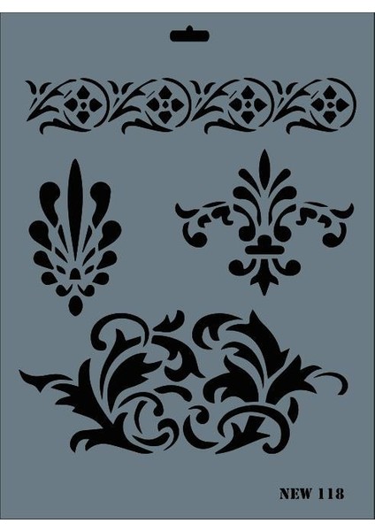 Rich New Seri N-118 Stencil 35X25 cm