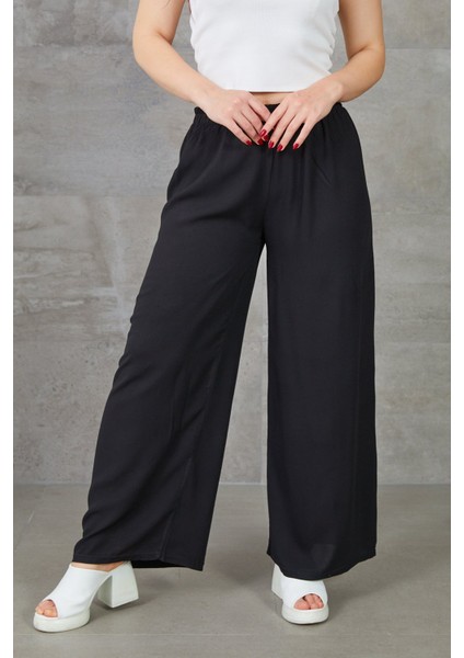 Kadın Bol Paça Rahat Kalıp Beli Lastikli Salaş Pantolon fiyatları