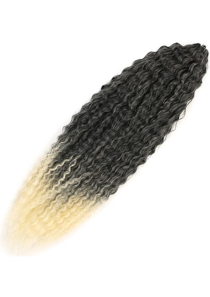 Brazilian Afro Dalgası Saç / Siyah / Platin Ombreli