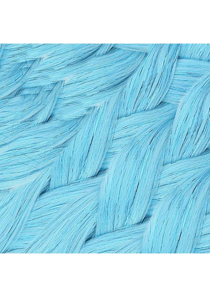 Simli Açık Mavi Örgülük Saç 100 Gr. fiyatları