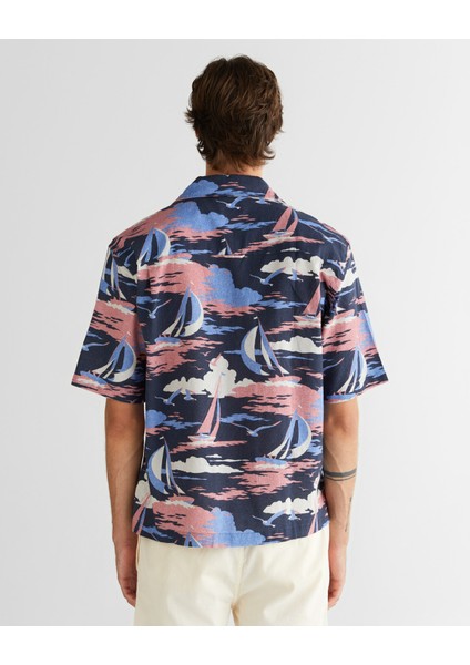 Erkek Lacivert Relaxed Fit Klasik Yaka Desenli Gömlek 3250048.423 fiyatları