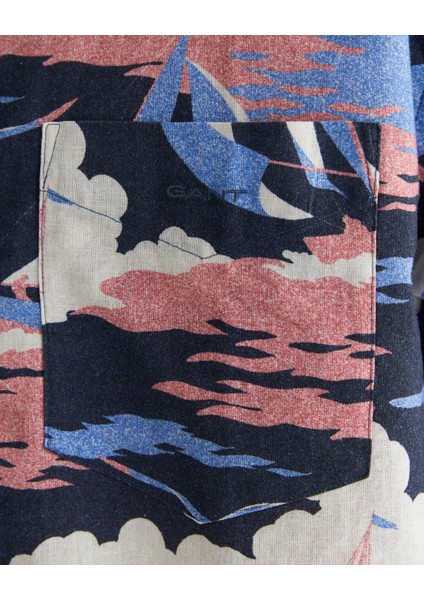 Erkek Lacivert Relaxed Fit Klasik Yaka Desenli Gömlek 3250048.423 indirimleri