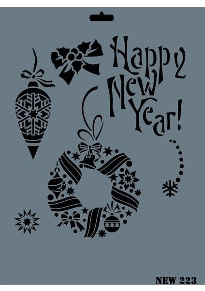 Rich New Seri N-223 Stencil 35X25 cm