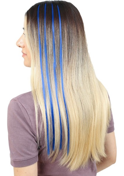 Fiber Sentetik Boncuk Kaynaklık Renkli Saç / Koyu Mavi / 100 Adet fiyatları