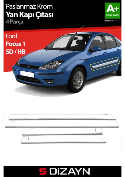Ford Focus 1 Krom Yan Kapı Çıtası 4 Prç 1998-2005 modelleri