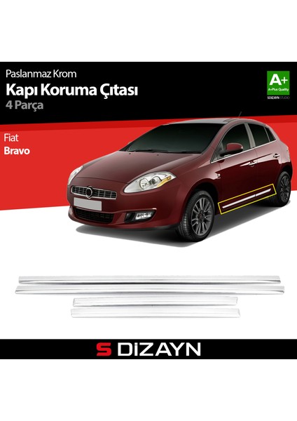 Fiat Bravo Kapı Koruma Çıtası Krom 2008-2013 modelleri