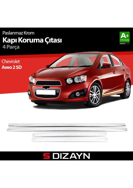 Chevrolet Aveo 2 SD Kapı Koruma Çıtası Krom 2011-2020 modelleri