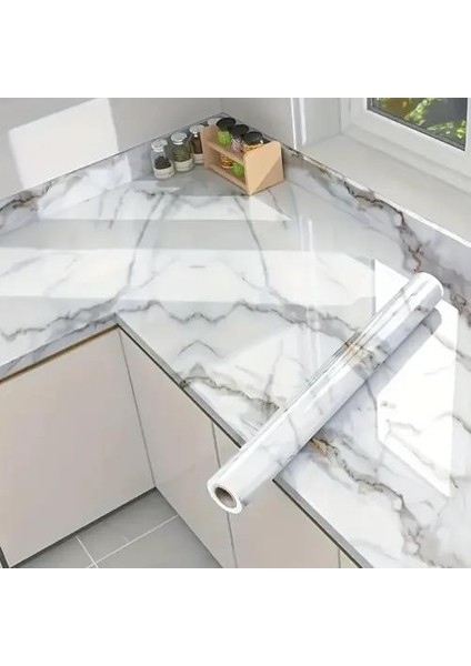 Mermer Desenli Yapışkanlı Folyo 60CM x 5m fiyatları