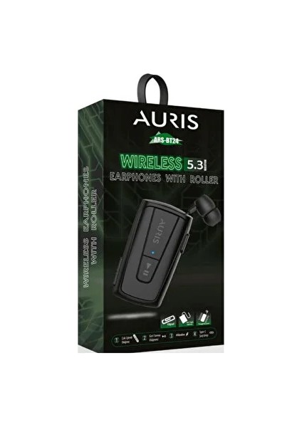 Klipsli Otomatik Geri Sarmalı Titreşimli Yakaya Takılan Makaralı Bluetooth Kulaklık modelleri