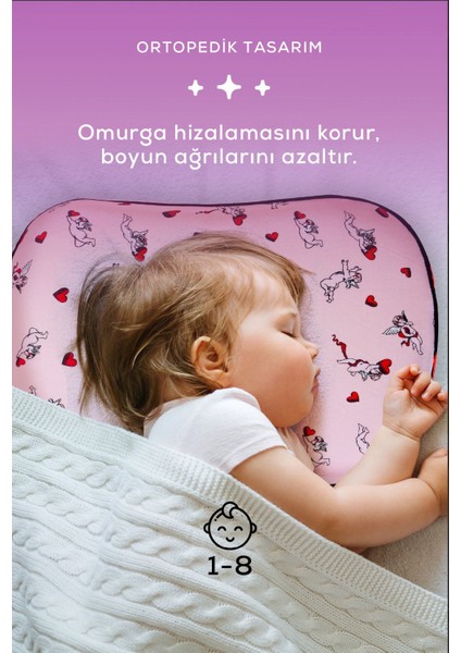 Visco Ortopedik Çocuk Yastığı,hava Kanallı %100 Pamuk Kumaş YEDEK KILIF HEDİYELİ fiyatları
