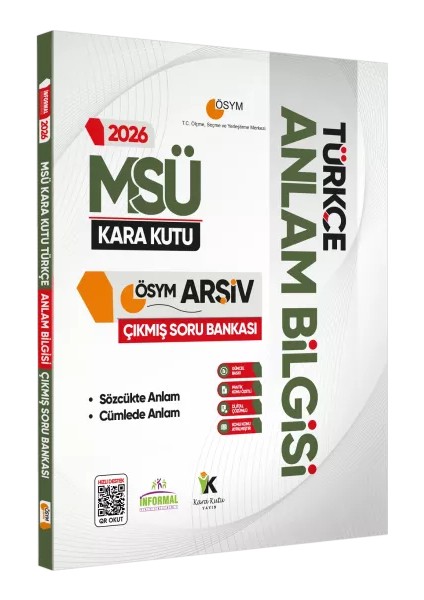 2026 Msü Türkçenin Kara Kutusu Anlam Bilgisi (Sözcük-Cümle) Çıkmış Soru Bankası Dijital Çözümlü