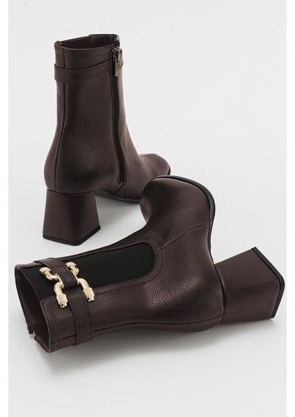 Tokalı Topuklu Bot Kahve Cilt indirimleri