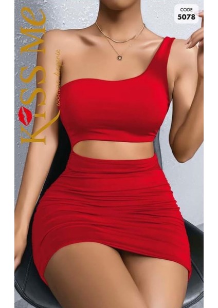 Tek Omuzlu Dekolteli Fantazi Elbise fiyatları