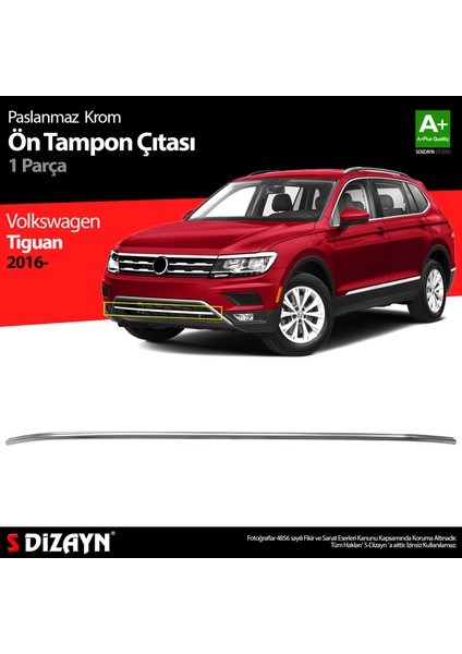 VW Tiguan Krom Ön Tampon Çıtası 2016-2020